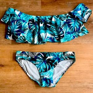 Target two piece palm tree swimming suit
